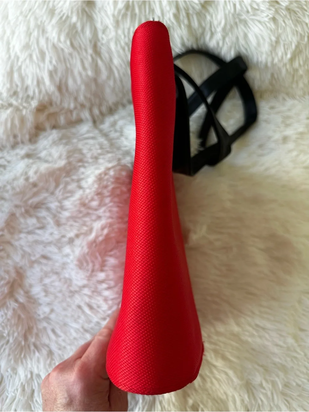 Kate Spade Red Nylon Tote Shoulder Bag Y2K Style Zip Top Black Straps